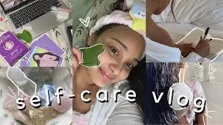 *realistic* SELF CARE VLOG 💌 journaling, meditation, crystals & everything shower