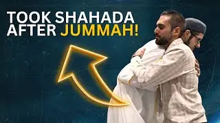 Brother Andrew Takes SHAHADA After Khutbah with Imam Tom Facchine!