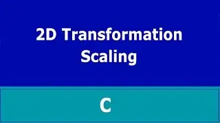2D Transformation : Scaling in C | Turbo C++ |