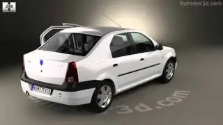 Dacia Logan with HQ interior 2008 3D model by 3DModels.org