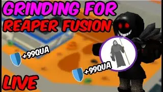 *LIVE* GRINDING FOR REAPER FUSION (SUPER POWER FIGHTING SIMULATOR) [Roblox]