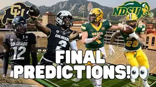 LIVE: Final Predictions For  Colorado Vs North Dakota State Week 1 Of College Football!
