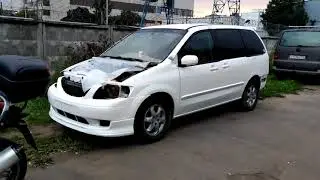 Мазда МПВ. Покраска в полевых условиях.