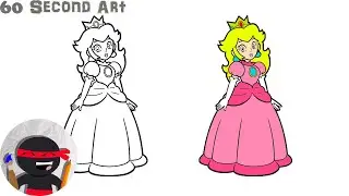 How To Draw Princess Peach | Super Mario Bros
