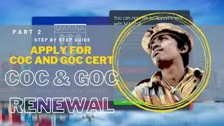 Part 2: How to Apply for COC and GOC Certificate in MARINA MISMO