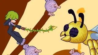 Битва с королевой пчёл в terraria (призыватель)