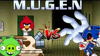 MUGEN Request 3: Angry Birds Tank and Minion Pig vs Master Hand and Sonic.EXE