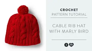 How to Crochet Cable Rib Hat | Free Crochet Hat Pattern | With Marly Bird