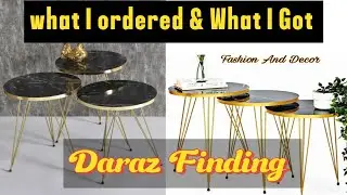 What I ordered & What I Got 🤯|| 3 pc Coffee Table|| Black & Gold Marble #unboxing #review #youtube