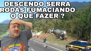 FUMAÇA NAS RODAS NA SERRA. O QUE FAZER AGORA ? #brasil #jaircaminhoneiro #utilitário #serra  #frete