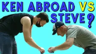 KEN ABROAD vs. STEVE of JETLAG WARRIORS | Travel vloggers battle Beyblade