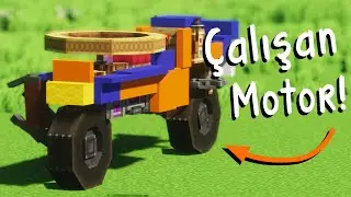 Minecraft'ta Çalışan Motosiklet Yapmak! | Create: Trackwork