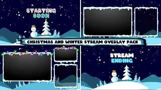 Christmas and Winter Stream Overlay Pack | Animated OBS/Streamlabs Overlay | Twitch Stream Overlay