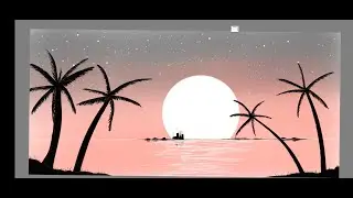 How to draw | computer drawing | mobile drawing | Evening sun sets
