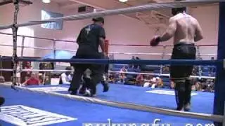 Kickboxing Fight... Body Slam + Knockout = Broken nose!