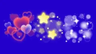 Bokeh green screen video full animation chroma key video - heart star green screen animation bokeh