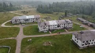 красивый полет 4K  DJI Mini 2  над станцией Кемчуг