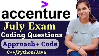 Accenture Coding Questions July Exam | Latest Coding Questions asked in Accenture 