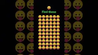 Find the Odd Emoji / Smiley. Puzzle for Kids, Children, Adults.