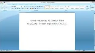 Cash Expenses Limit Reduced from Rs 20000 to Rs 10000 u/s 40A(3)