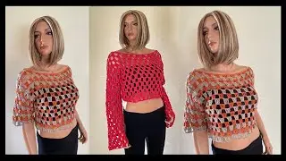 Classic Granny Stitch Crochet Crop Top