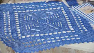 ORIGINAL SQUARE CROCHET NAPKIN. PATTERN. (Part 3).