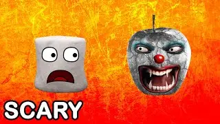 Marshmallow and the scary demon apple clown
