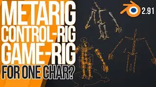 What is the difference between METARIG / CONTROL-RIG / GAME-RIG? #03 | Blender 2.9 | Tutorial