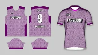 How to Create Sublimation Purple White Soccer - Futsal - Football Jersey Design in Corel Draw