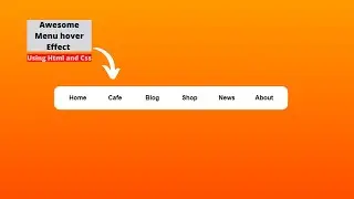 Menu Hover Effect  Using Html and CSS 2020 | Navigation Hover Effect | Html Css