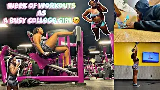 MY 3 DAY GYM SPLIT AS A COLLEGE GIRL| (Week of workouts)