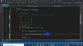 57- C# -  Nested Loop Example - Table Of Numbers مثال طباعة جدول من الارقام