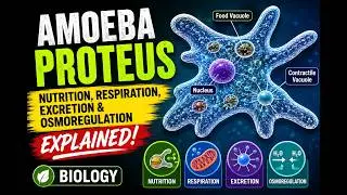 Amoeba proteus- Nutrition, Respiration, Excretion, Osmoregulation