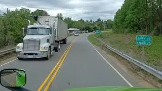 Driving a semi through the North Carolina back country.