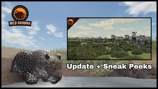 Roblox Wild Savanna Update - Leopard & Cheetah drinking, Balancing + Sneak Peeks (Giraffe/Ostrich)