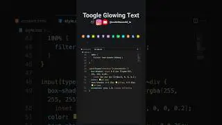 Toggle Glowing Text 