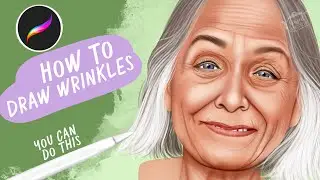 Draw WRINKLES on Procreate! [digital art tutorial] +voice over!