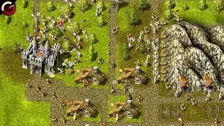 EPIC COUNTER ATTACK! 4vs4 Multiplayer Battle | KaM Remake | Knights and Merchants Gameplay