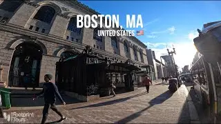 One of the Oldest City in the 🇺🇸 - Boston, MA - March 2022 l Walking Tour - 4K 60FPS