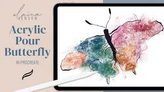 Create an Acrylic Pour Butterfly in Procreate | Digital Fluid Painting