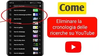 Come eliminare la cronologia delle ricerche sull'app YouTube | ricerche su YouTube (nuovo 2024)