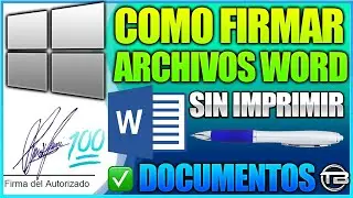 Como Firmar un Documento WORD Sin Imprimir o Escanear ✏️ Guía para agregar firma digital en DOC.