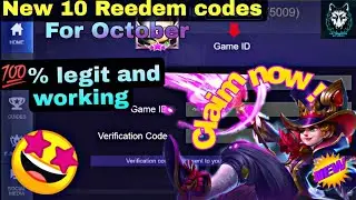 New 15 Redeem codes for great rewards | Redeem codes for October 2021 | mlbb new codes for skins |