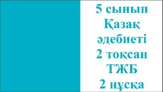 5 сынып Қазақ әдебиеті 2 тоқсан ТЖБ 2 нұсқа