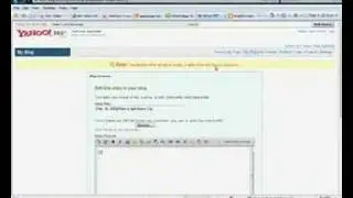 Add Video in yahoo 360