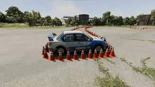 BeamNG drifting the Tightest Parking lot with TOO BIG cars
