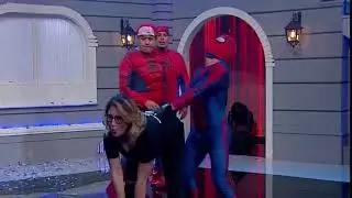 Spiderman en el metro sale em TV