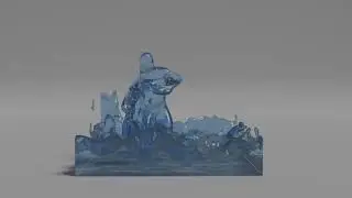 Flip Fluids Dancing Man Water Simulation Test