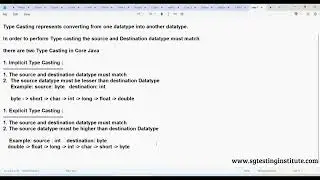Core Java Basics Part - 25 | Java Type Casting | Implicit and Explicit Type Casting