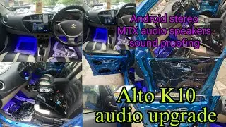 Alto K10 audio upgrade | Android stereo | MTX audio | sound proofing | 50% cooling